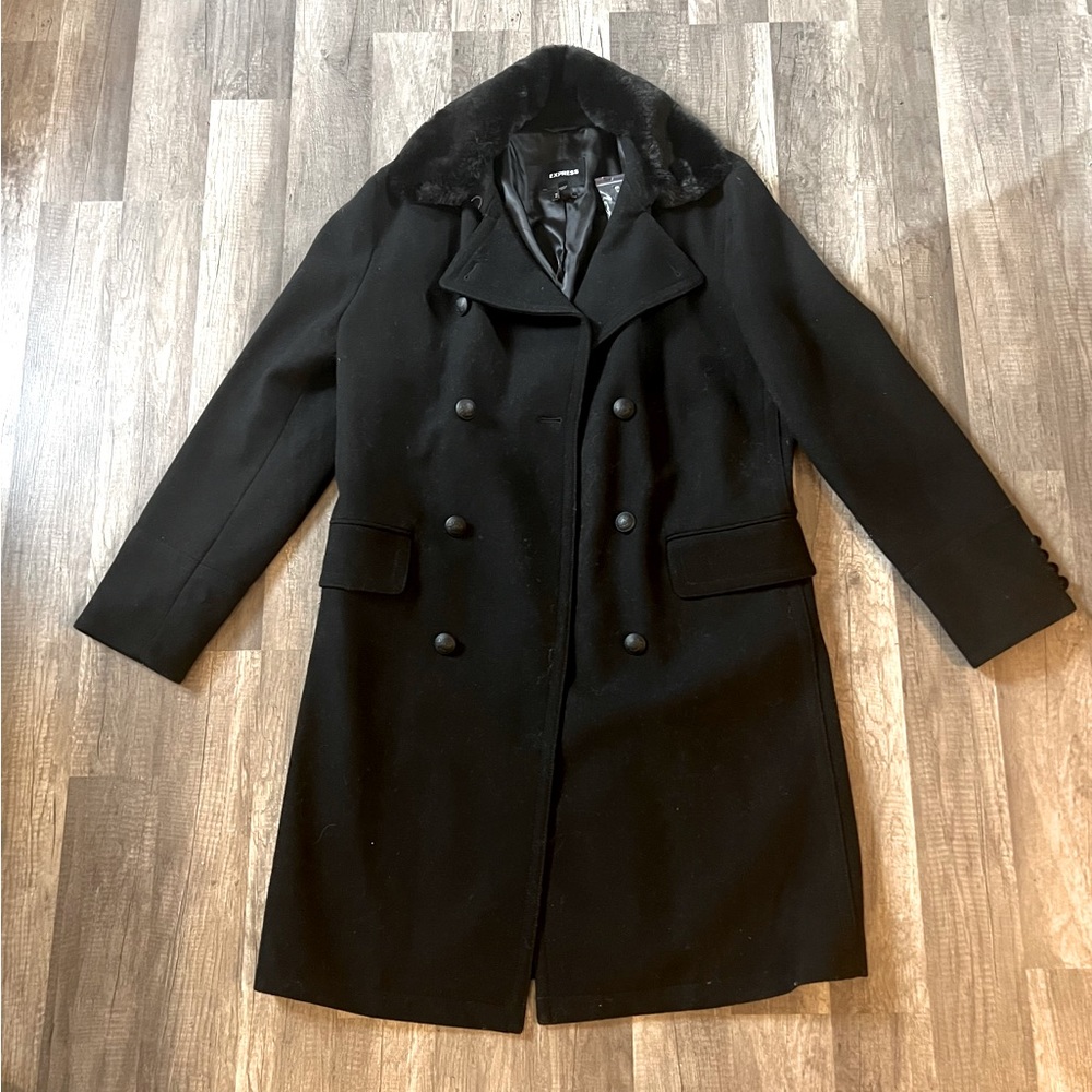 NEW Express Black Wool Coat (NWT)